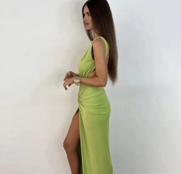 Melia Dress Lime - Image 2