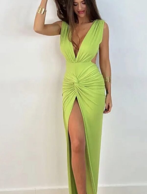 Melia Dress Lime - Image 3