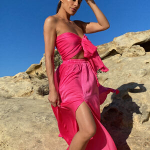 Siren Dress Set Fuscia